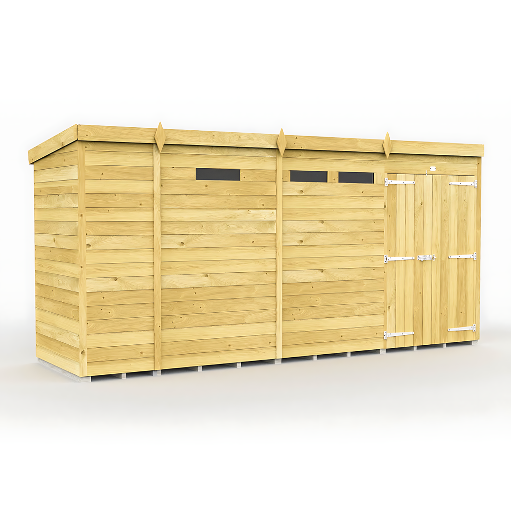 13ft x 4ft Pent Security Shed