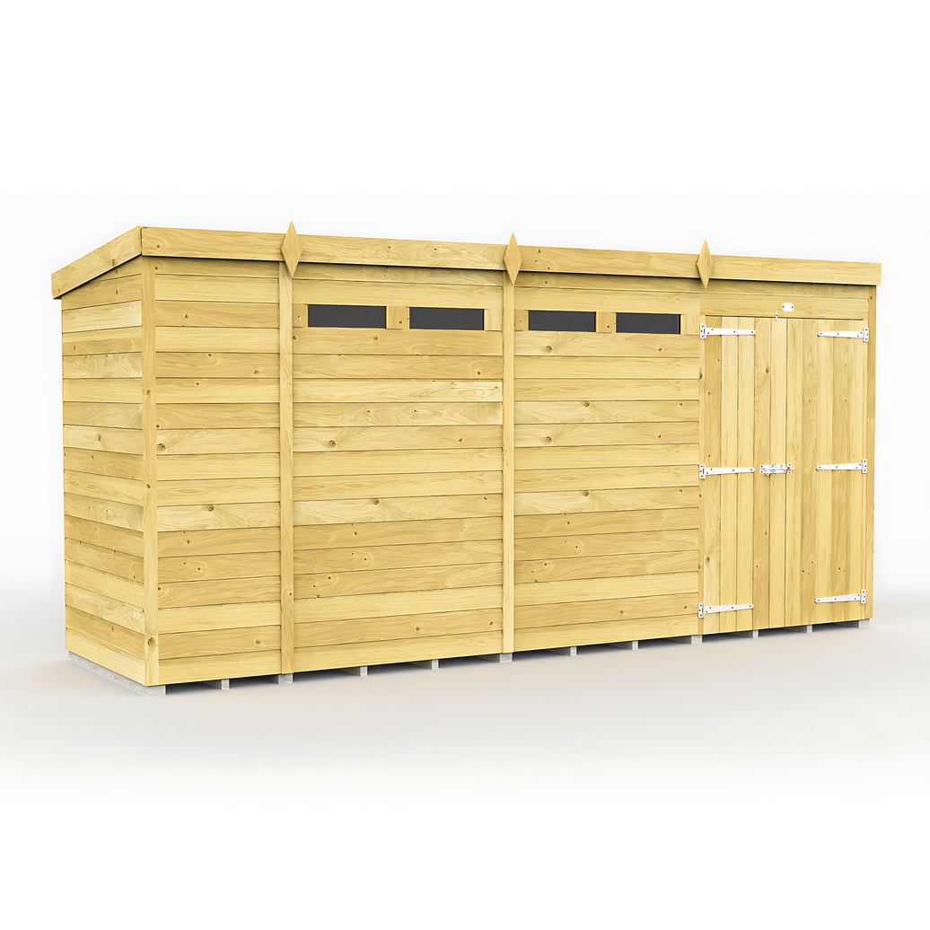 15ft x 4ft Pent Security Shed