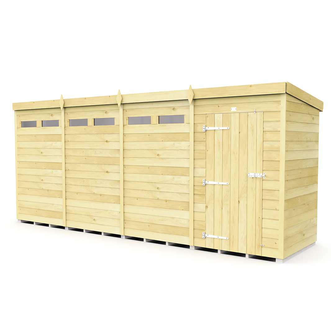 image 16ft x 4ft Pent Security Shed