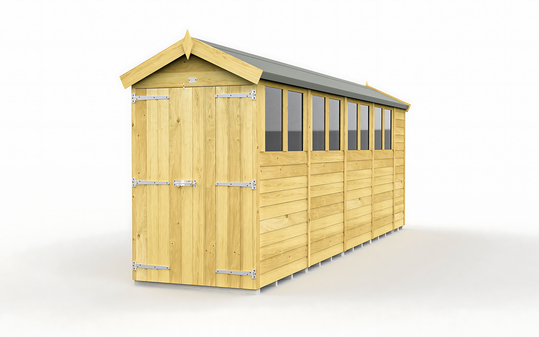 5ft x 20ft Apex Shed