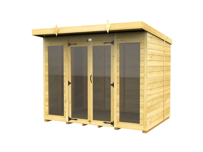 7ft Pent Summer House (Full Height Window)