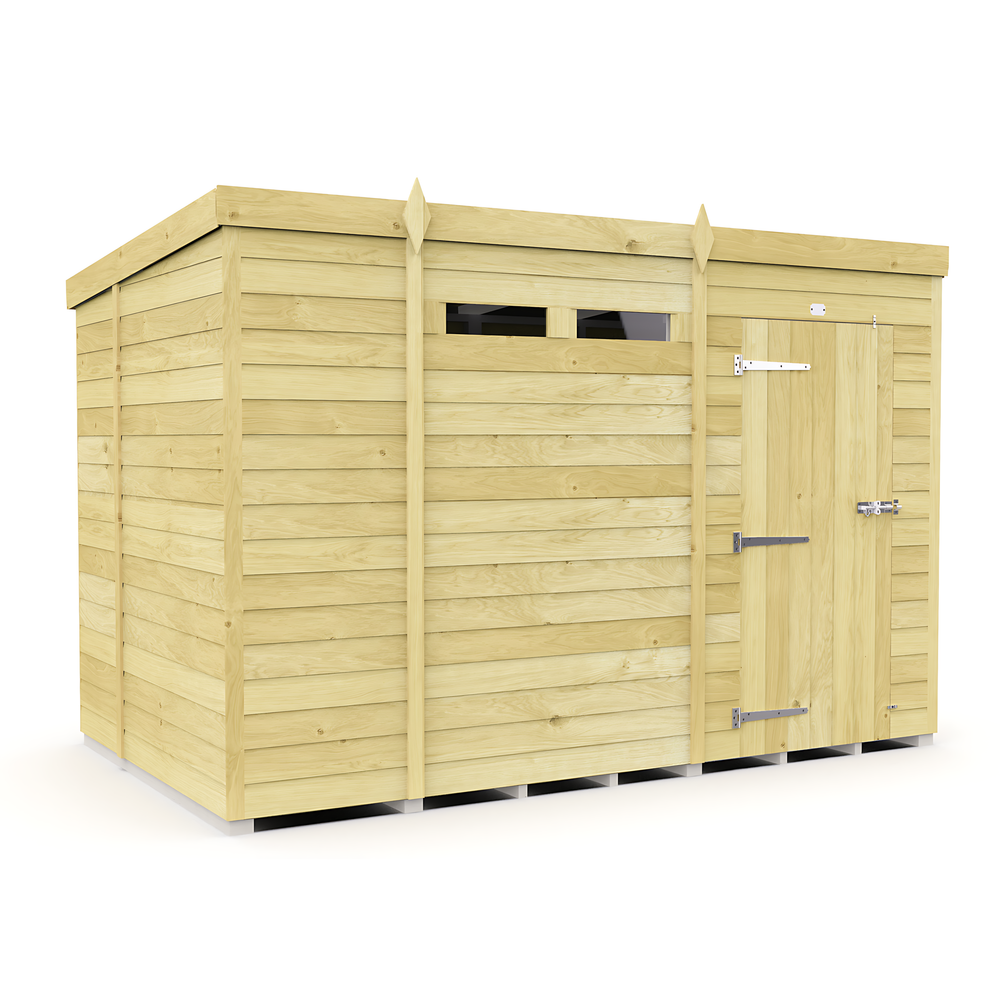 7ft x 10ft Pent Security Shed