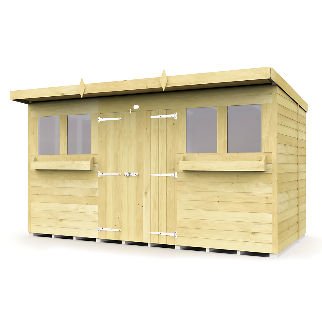 5ft x 12ft Pent Summer Shed