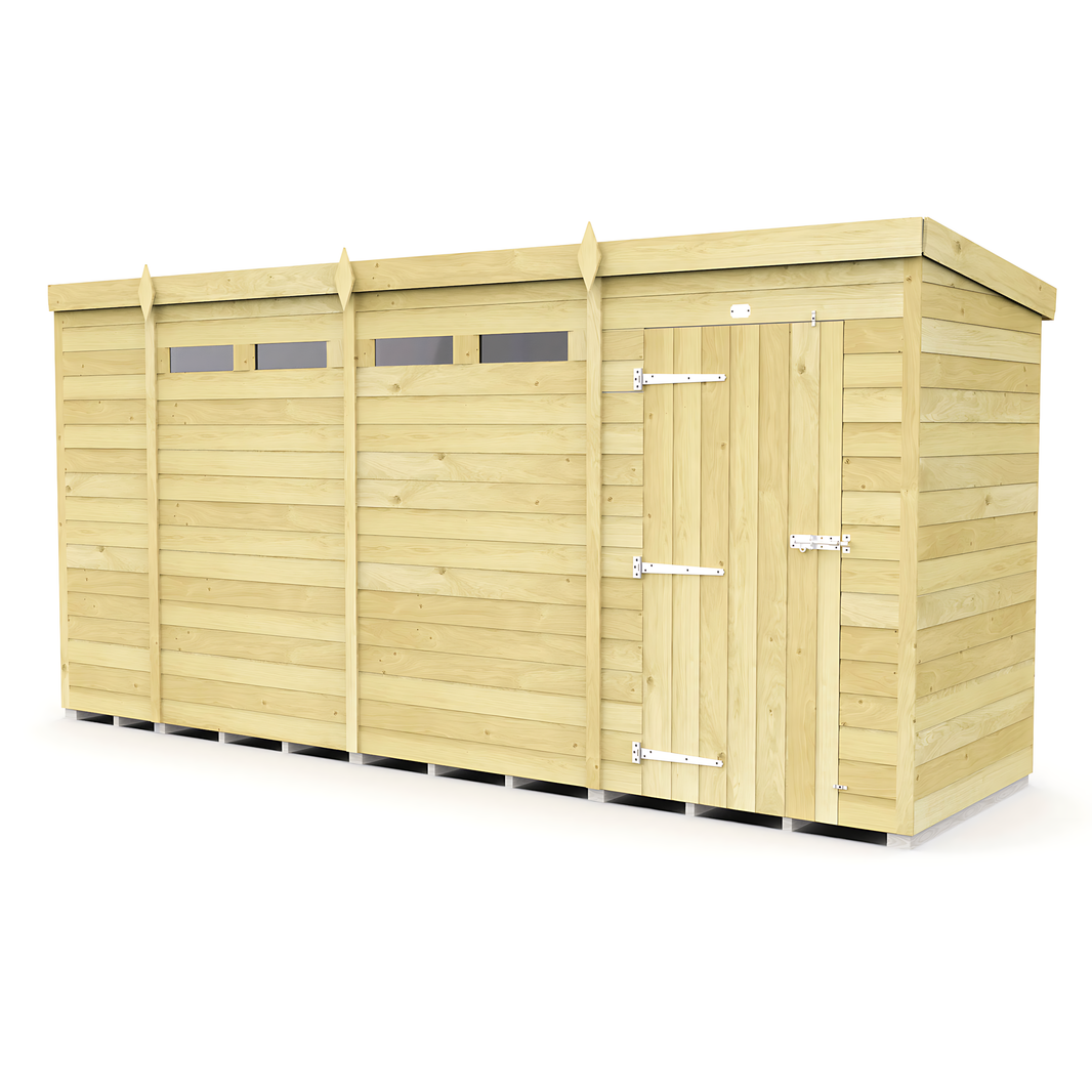 image 14ft x 4ft Pent Security Shed