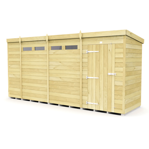 14ft x 4ft Pent Security Shed
