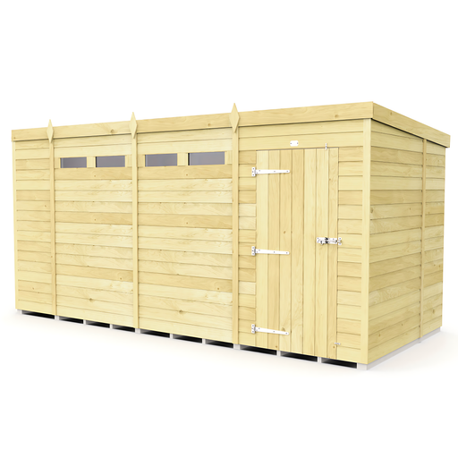 5ft x 14ft Pent Security Shed