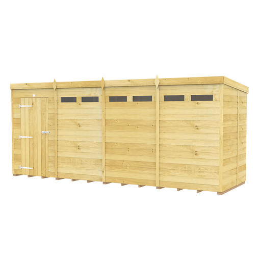 5ft x 16ft Pent Security Shed