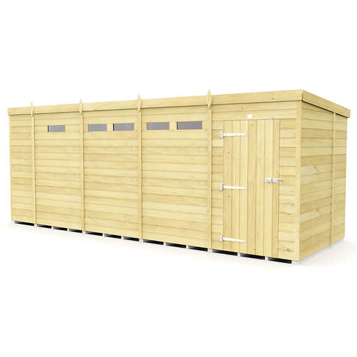 7ft x 17ft Pent Security Shed