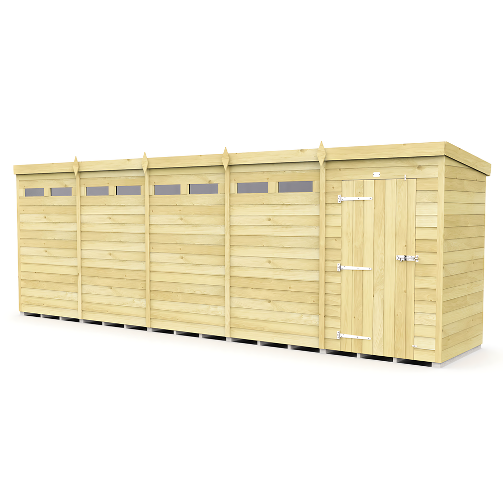 4ft x 20ft Pent Security Shed