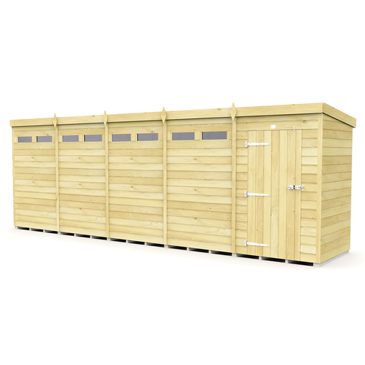 4ft x 20ft Pent Security Shed