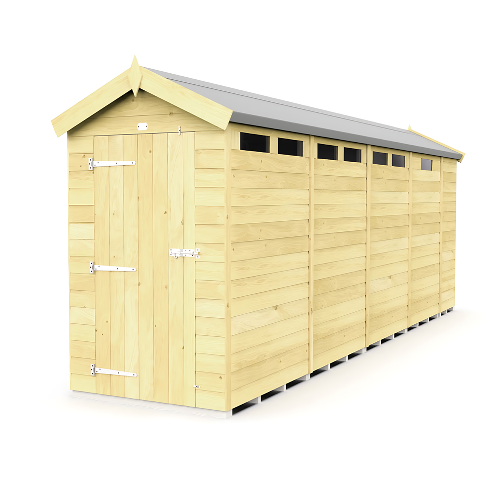 4ft x 17ft Apex Security Shed