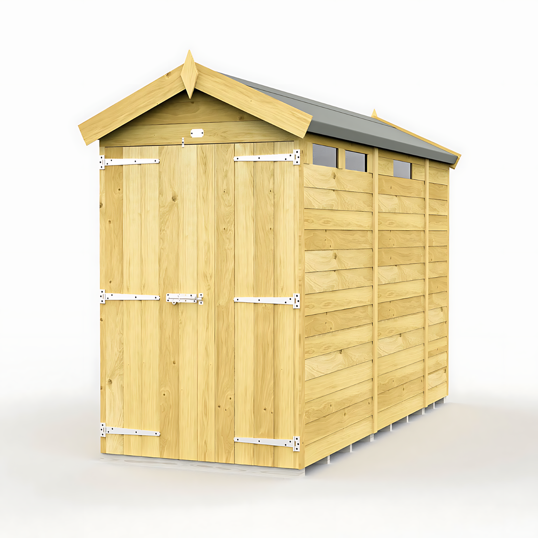4ft x 9ft Apex Security Shed