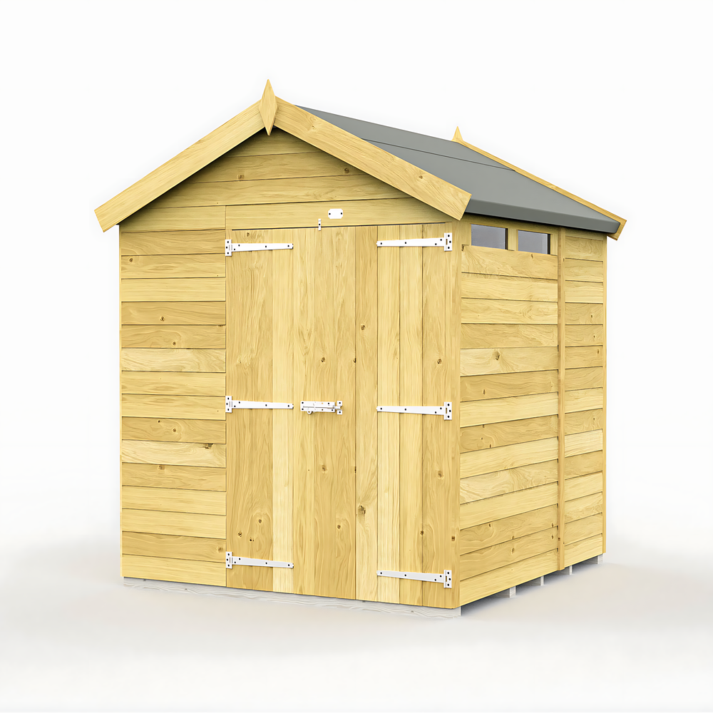 6ft x 7ft Apex Security Shed