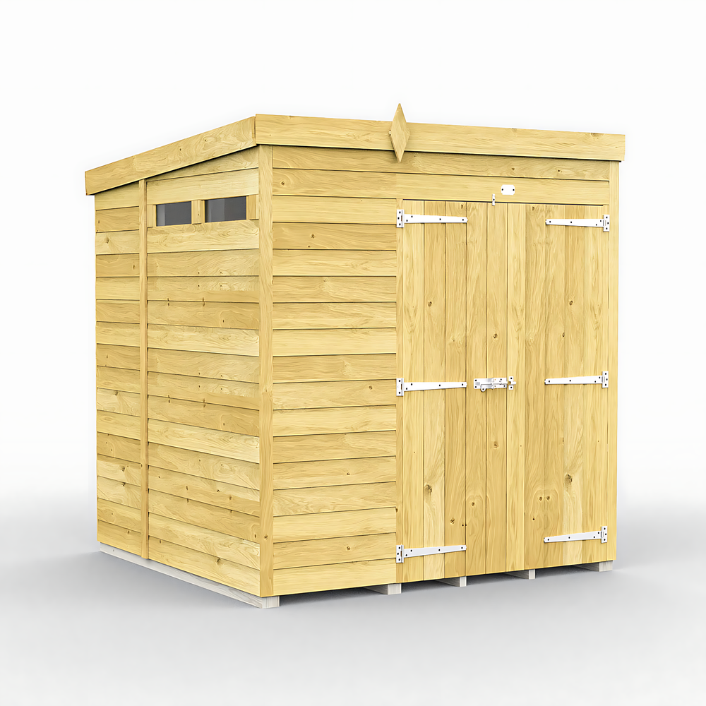7ft x 6ft Pent Security Shed