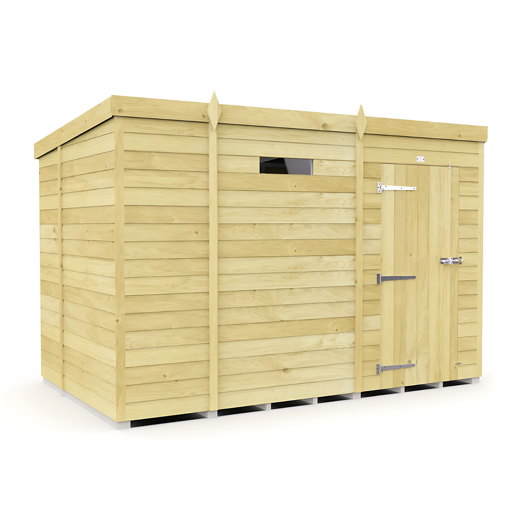 6ft x 9ft Pent Security Shed