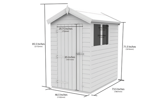 5ft x 6ft Apex Shed