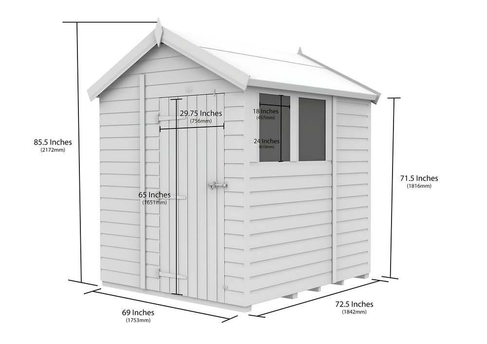 6ft x 6ft Apex Shed