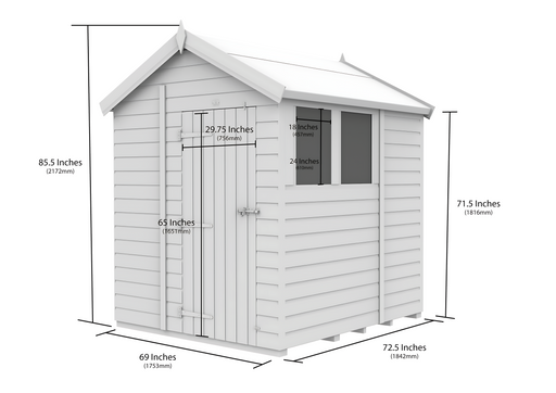 6ft x 6ft Apex Shed
