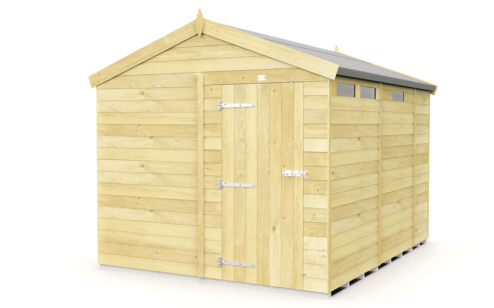 8ft x 9ft Apex Security Shed