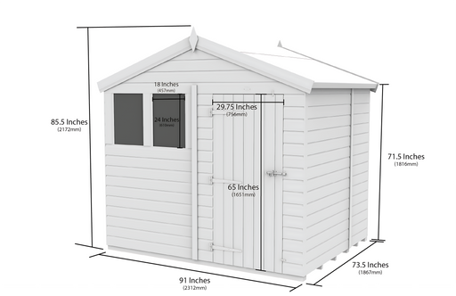 8ft x 6ft Apex Shed