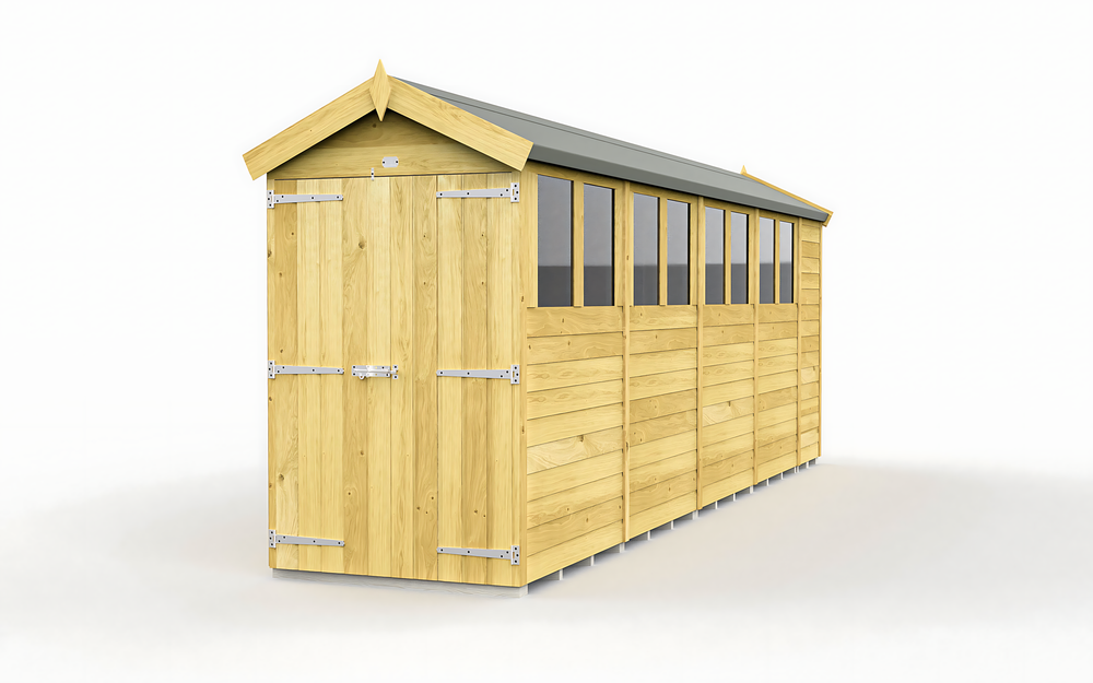 5ft x 18ft Apex Shed