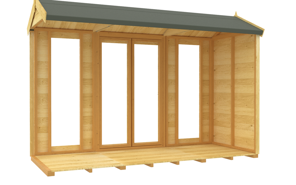 4ft x 12ft Apex Summer House (Full Height Window)