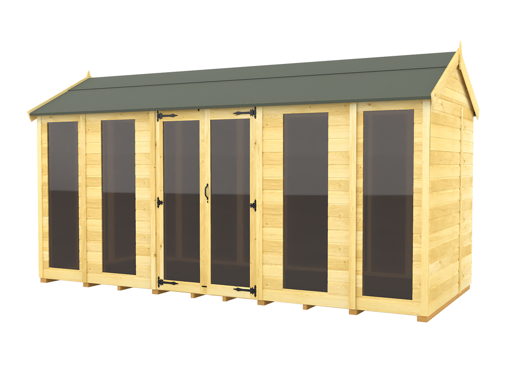 7ft x 14ft Apex Summer House (Full Height Window)