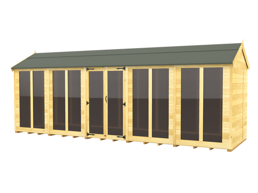 5ft x 20ft Apex Summer House (Full Height Window)