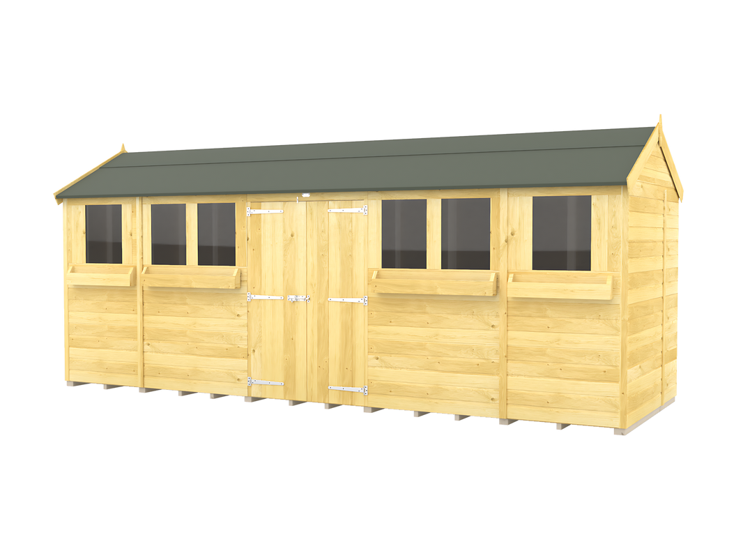 7ft x 18ft Apex Summer Shed