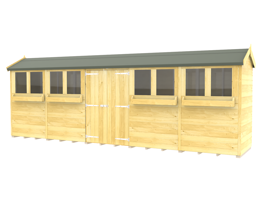 4ft x 20ft Apex Summer Shed