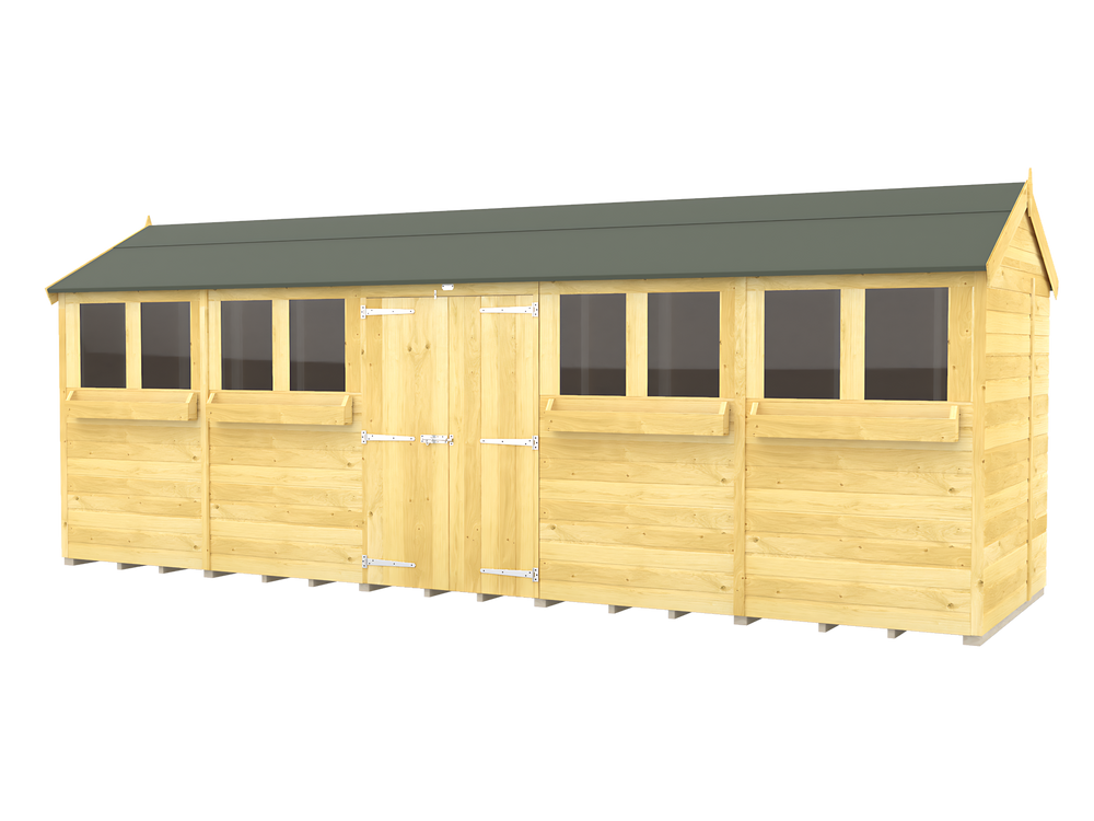 7ft x 20ft Apex Summer Shed