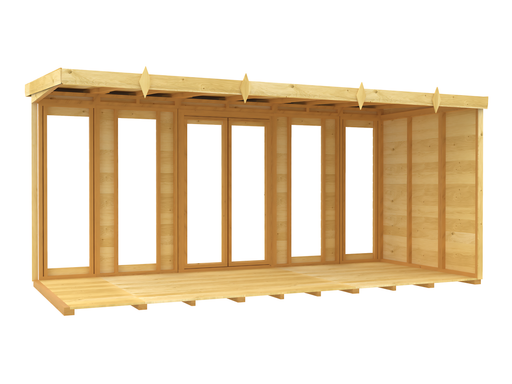 6ft x 14ft Pent Summer House (Full Height Window)