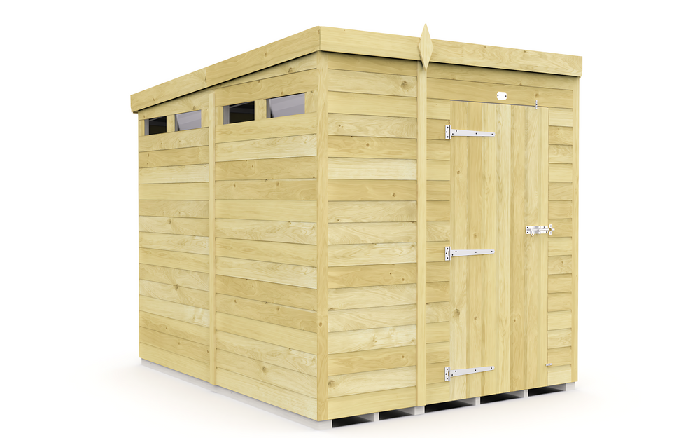 8ft x 6ft Pent Security Shed