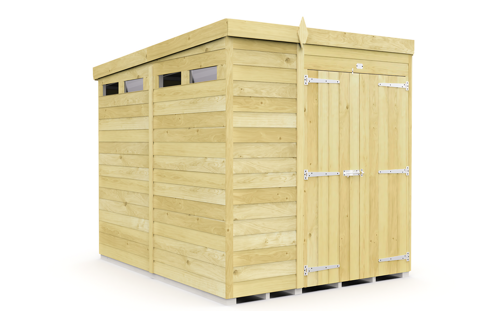 8ft x 6ft Pent Security Shed
