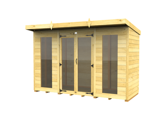 4ft x 10ft Pent Summer House (Full Height Window)