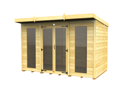 7ft Pent Summer House (Full Height Window)