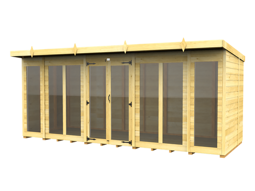 7ft Pent Summer House (Full Height Window)