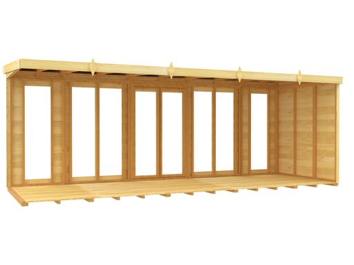 5ft x 18ft Pent Summer House (Full Height Window)