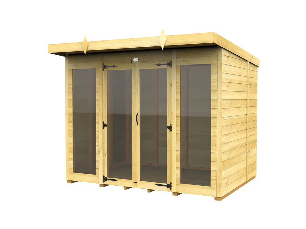 7ft Pent Summer House (Full Height Window)