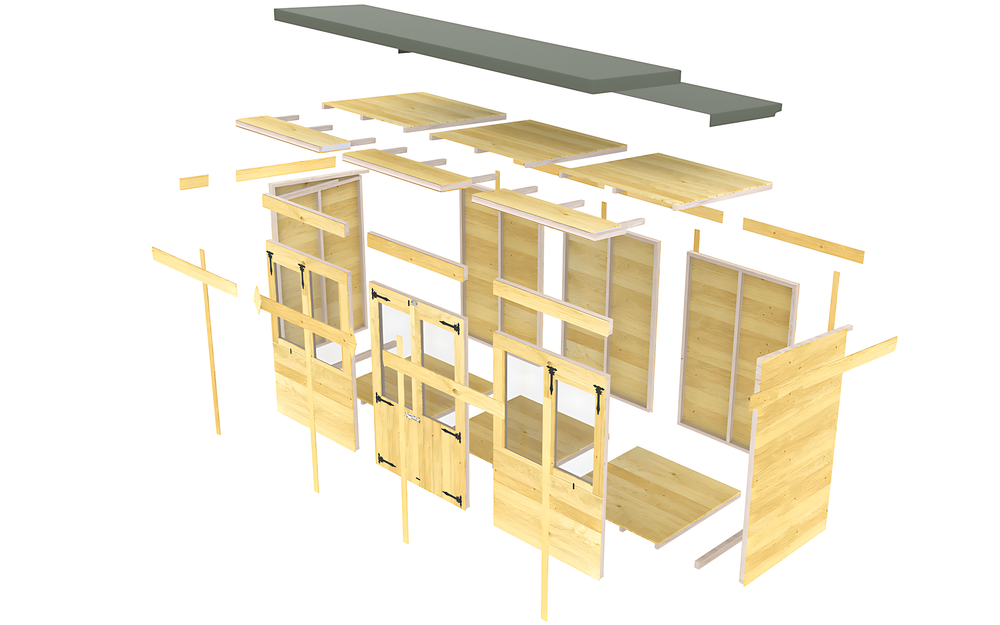 6ft x 18ft Pent Summer House