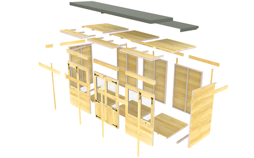 6ft x 18ft Pent Summer House
