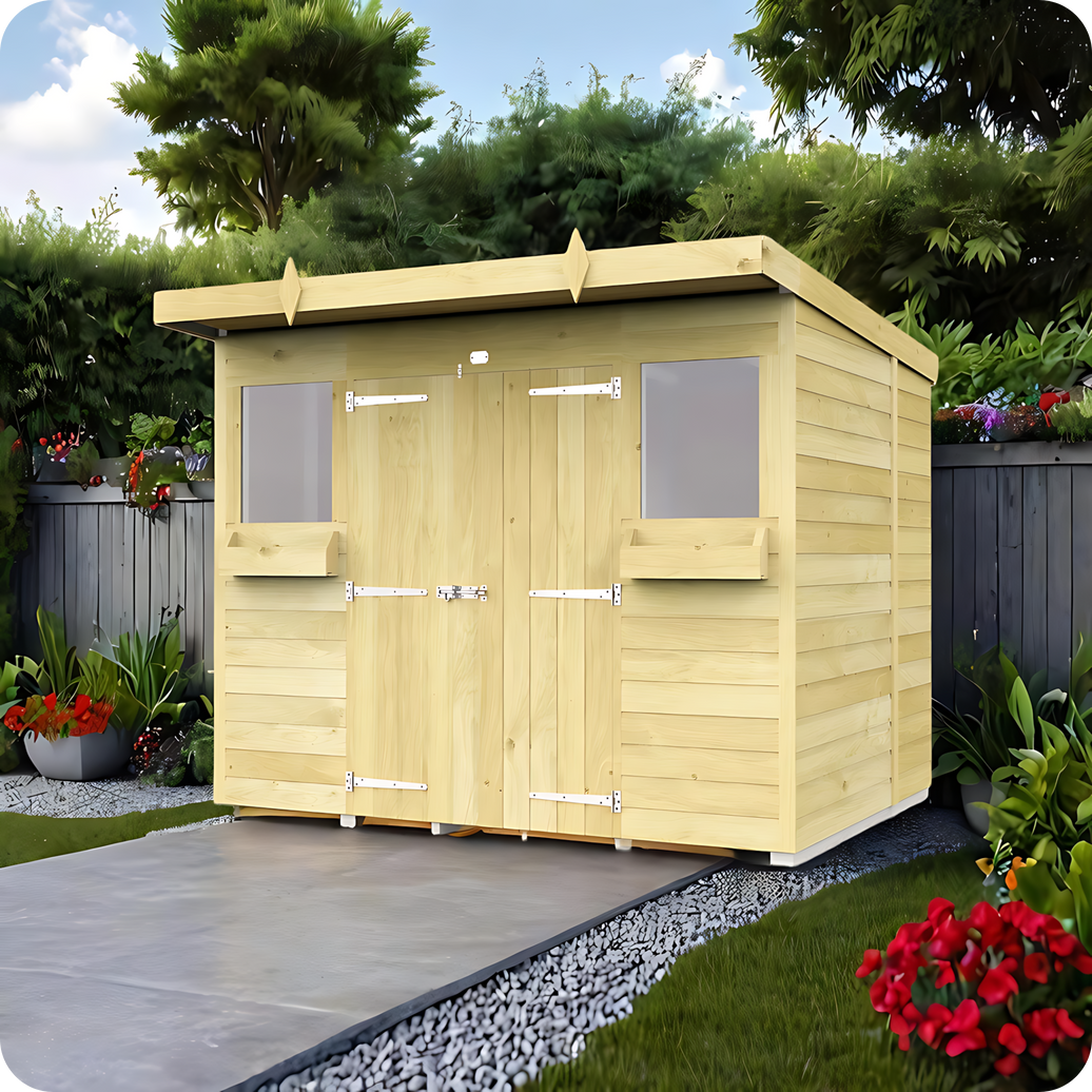 8ft Pent Summer Shed