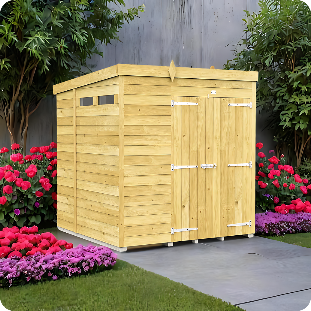 6ft Pent Security Shed