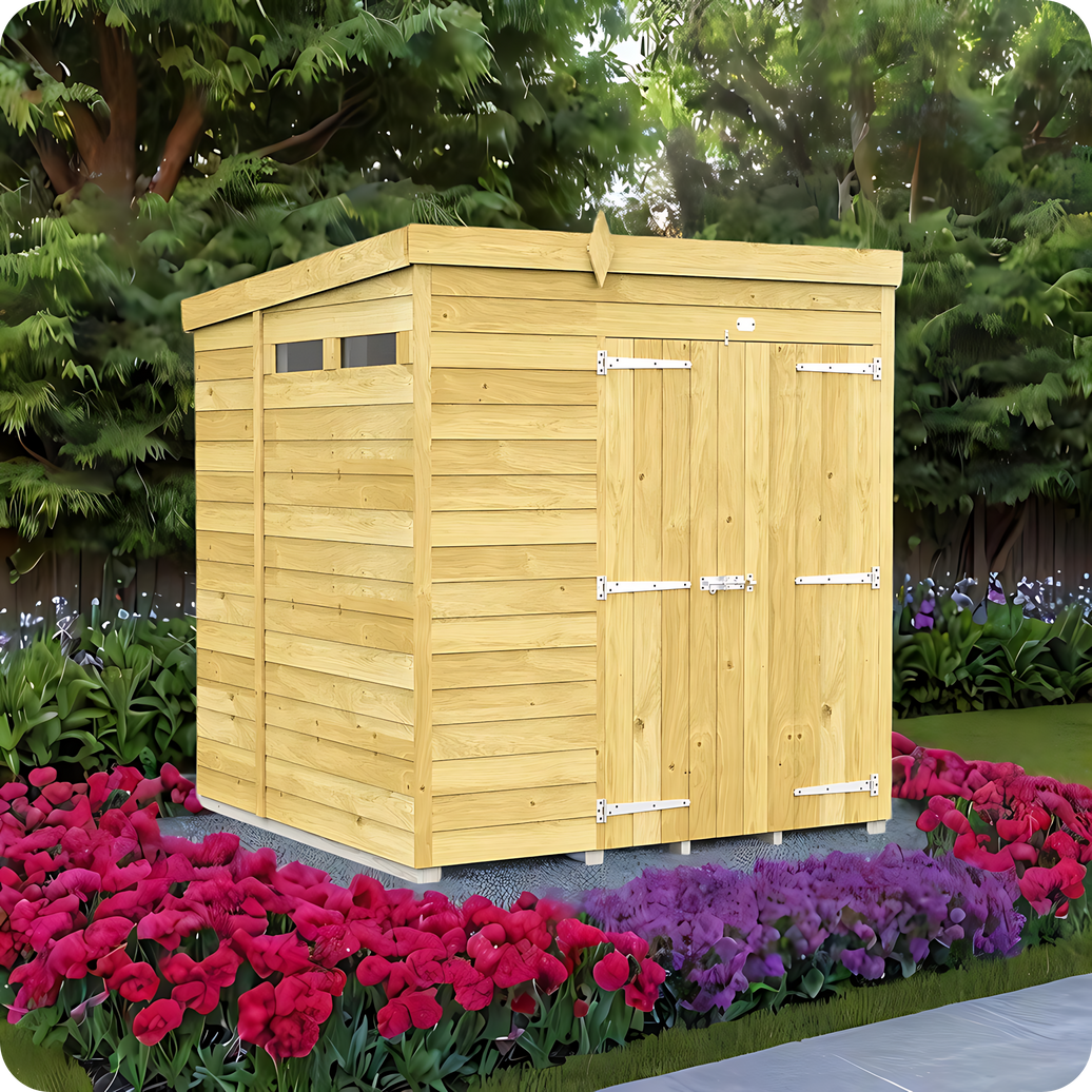 7ft Pent Security Shed
