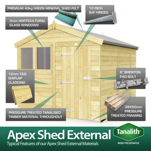 4ft x 9ft Apex Security Shed