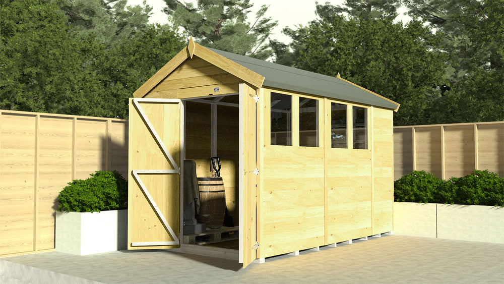 8ft x 19ft Apex Security Shed
