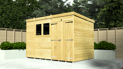 5ft x 4ft Pent Security Shed