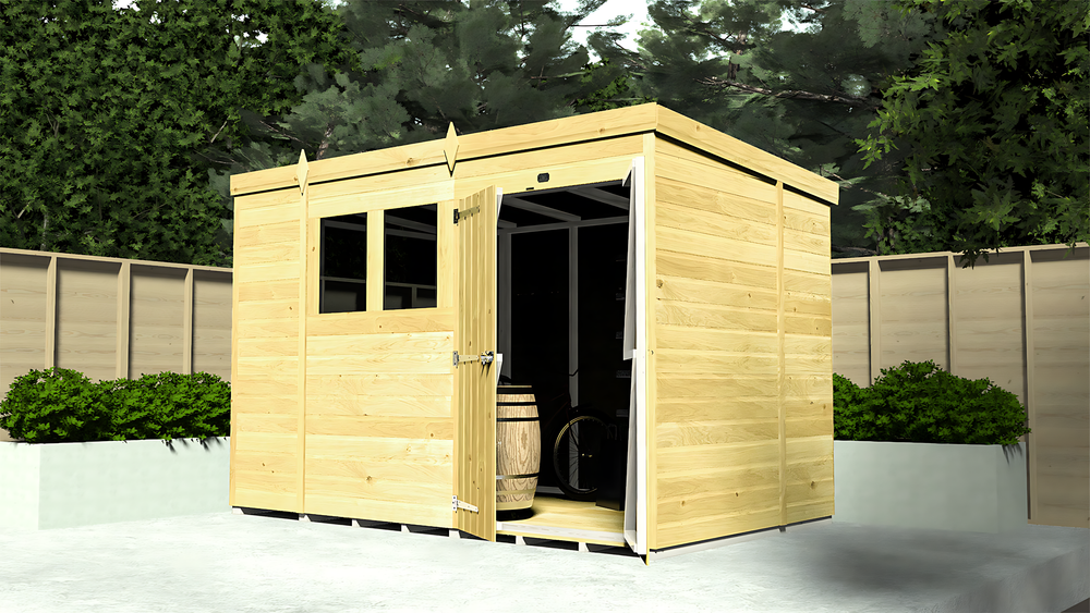 5ft x 4ft Pent Security Shed
