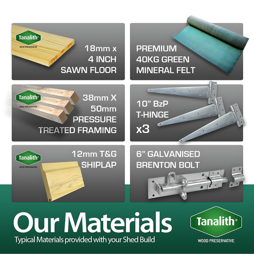 5ft x 8ft Apex Shed